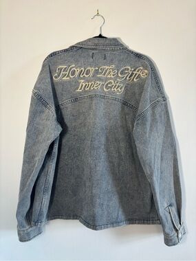 Honor The Gift Inner City Embroidered Light Blue Denim Jacket